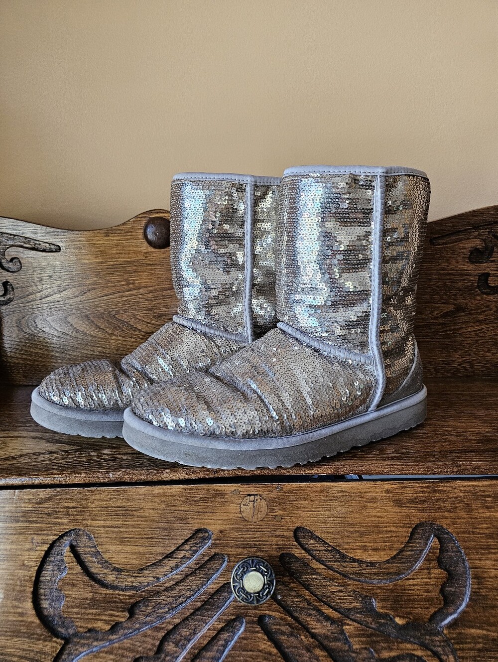 UGG Classic Short Sequined Boots - Picture 2 of 10